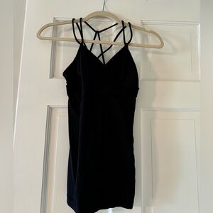 Lululemon size 2 black strappy yoga tank